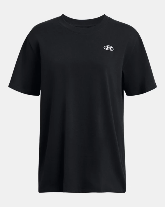 Under Armour Camiseta de manga corta oversize UA Heavyweight Embroidered Patch Boyfriend para mujer   Los más vendidos