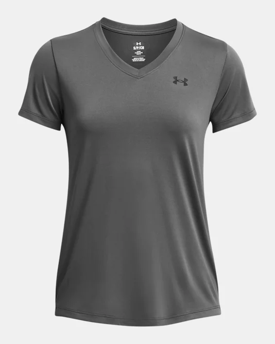 Under Armour Camiseta de manga corta con cuello de pico UA Tech™ para mujer   Envío gratis