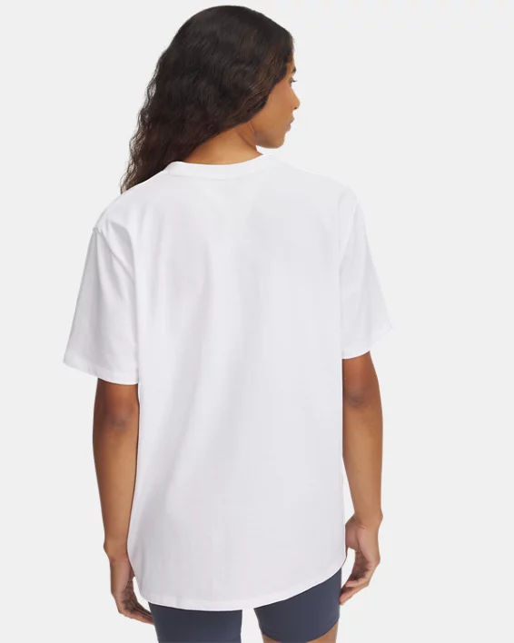 Under Armour Camiseta de manga corta UA Heavyweight Oversized Collegiate para mujer   COMPRAR AHORA