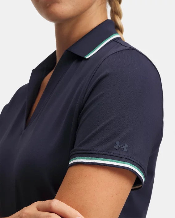Under Armour Polo de manga corta UA Drive Rib para mujer   ÚLTIMAS EDICIONES