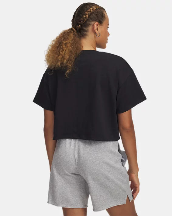 Under Armour Camiseta de manga corta UA Varsity Mix Heavyweight Crop para mujer   Precio de fábrica