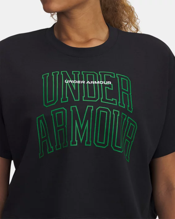 Under Armour Camiseta de manga corta UA Varsity Mix Heavyweight Crop para mujer   Precio de fábrica