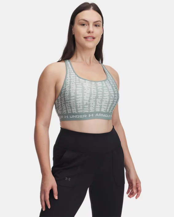 Under Armour Sujetador deportivo Armour® Mid Crossback Printed para mujer   Promoción trimestral