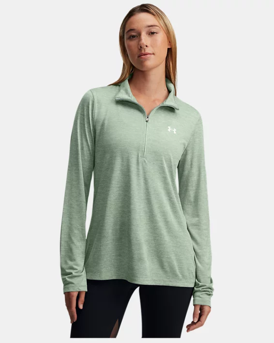 Under Armour Parte de arriba con media cremallera UA Tech™ Twist para mujer