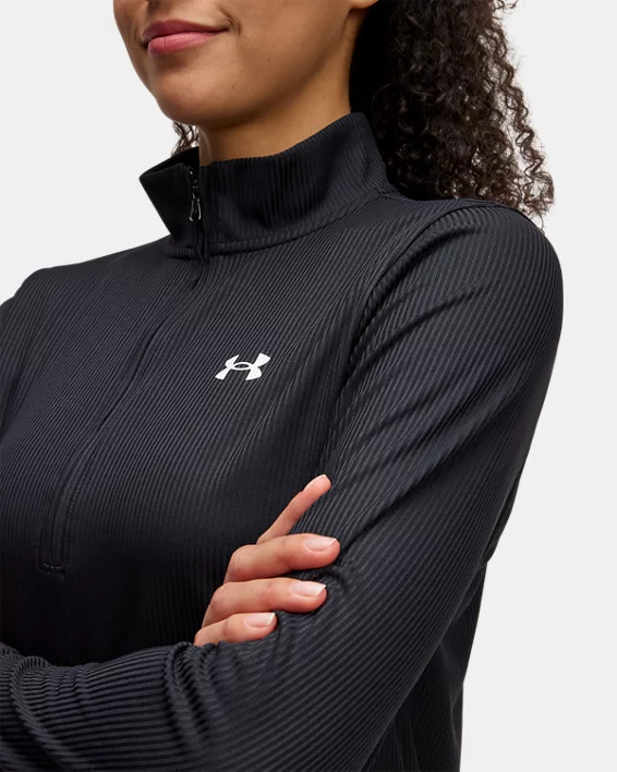 Under Armour Parte de arriba acanalada con media cremallera UA Tech™ para mujer   Envío internacional gratuito