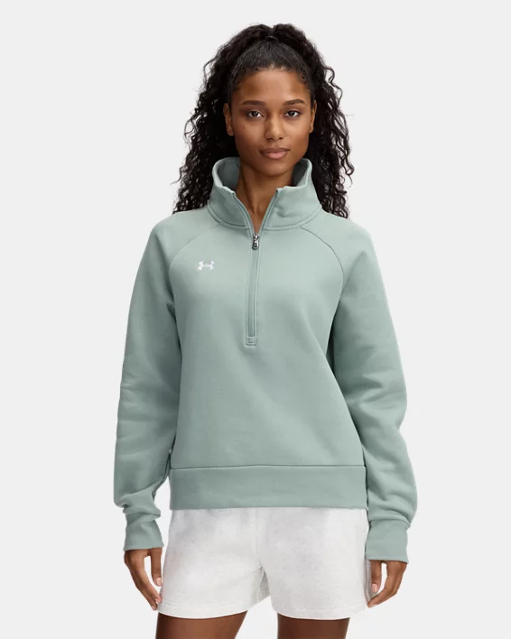 Under Armour Sudadera con media cremallera UA Rival Fleece para mujer   Precios de Black Friday