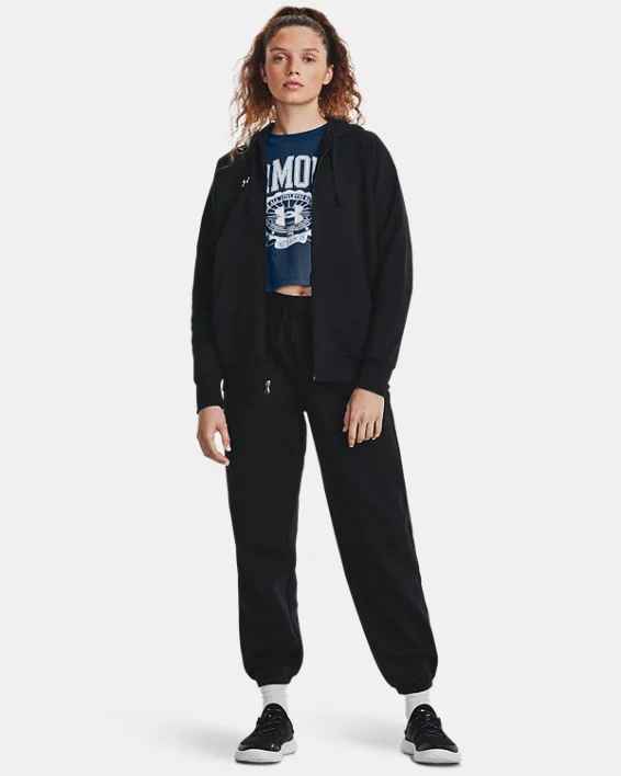 Under Armour Sudadera con capucha y cremallera completa de tejido Fleece UA Rival para mujer   Ofertas de temporada