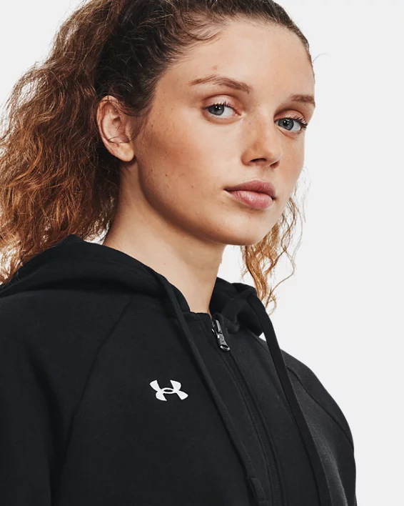 Under Armour Sudadera con capucha y cremallera completa de tejido Fleece UA Rival para mujer   Ofertas de temporada