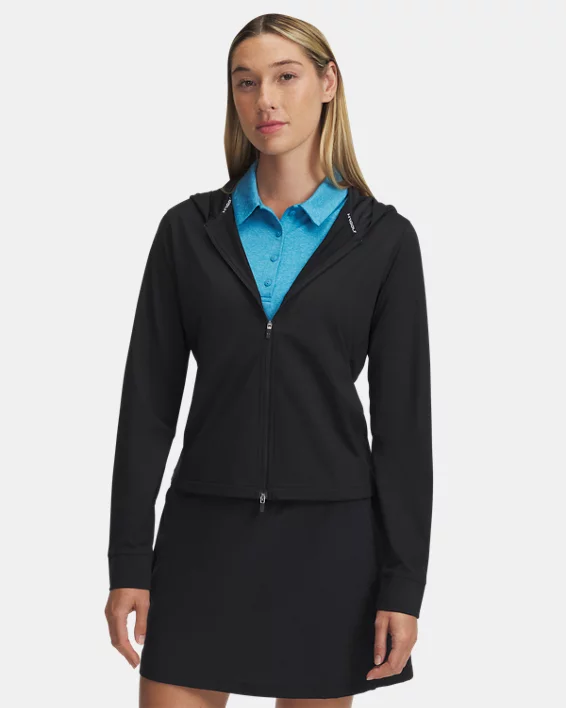 Under Armour Sudadera con capucha y cremallera completa UA Drive para mujer   Ofertas especiales