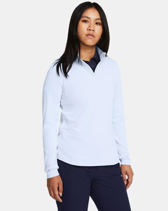 Under Armour Sudadera con cremallera de ¼ UA Playoff para mujer  
