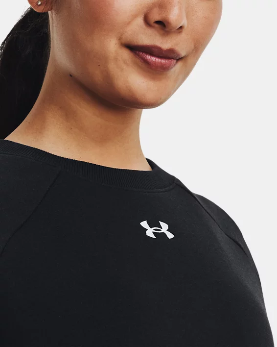 Under Armour Sudadera de cuello redondo UA Rival Fleece para mujer   Precio ultrabajo