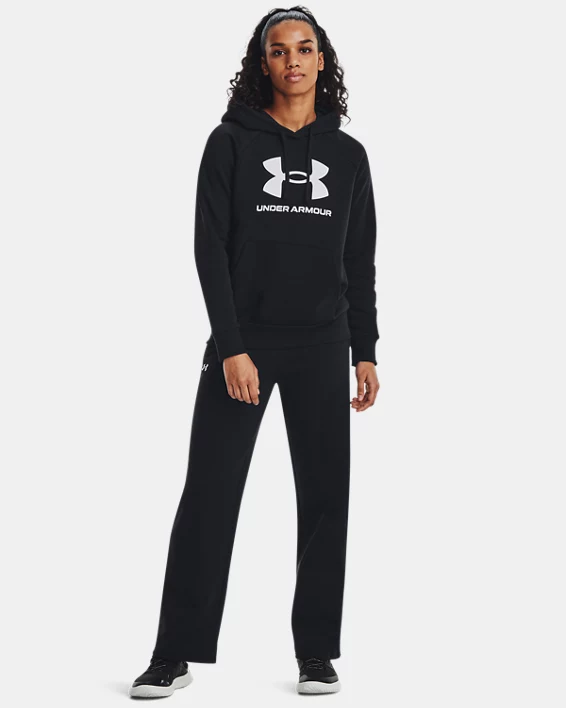 Under Armour Sudadera con capucha de tejido Fleece UA Rival Big Logo para mujer   Devoluciones gratuitas