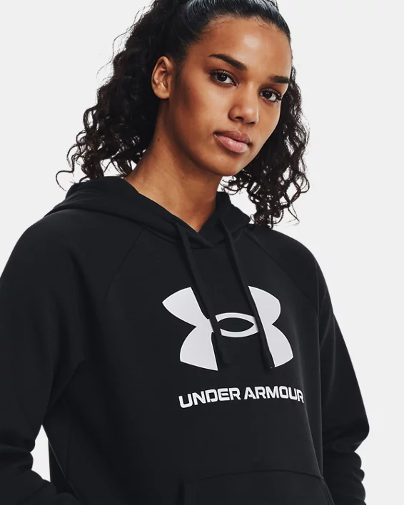 Under Armour Sudadera con capucha de tejido Fleece UA Rival Big Logo para mujer   Devoluciones gratuitas