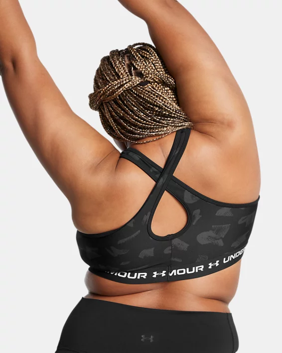 Under Armour Sujetador deportivo de impacto medio Armour® Crossback Print para mujer   Solo queda un día