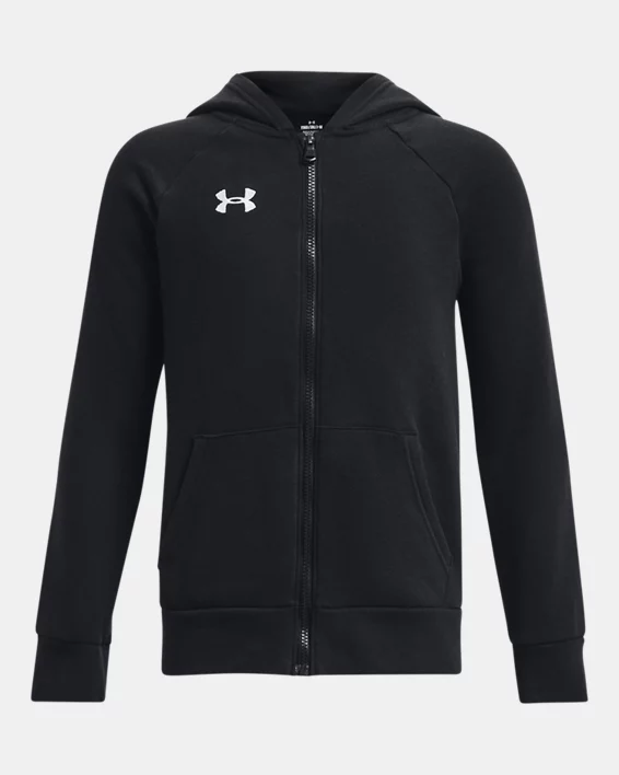 Under Armour Sudadera con capucha y cremallera completa UA Rival Fleece para niño