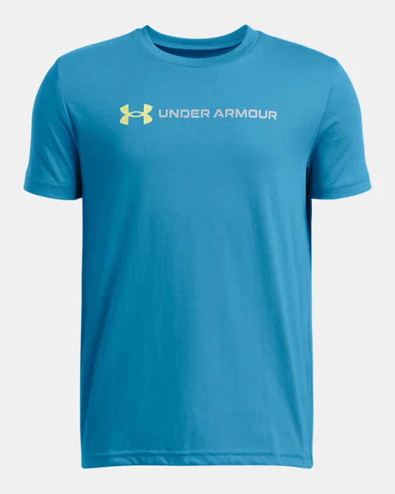 Under Armour Camiseta de manga corta UA Logo Wordmark para niño   Outlet online