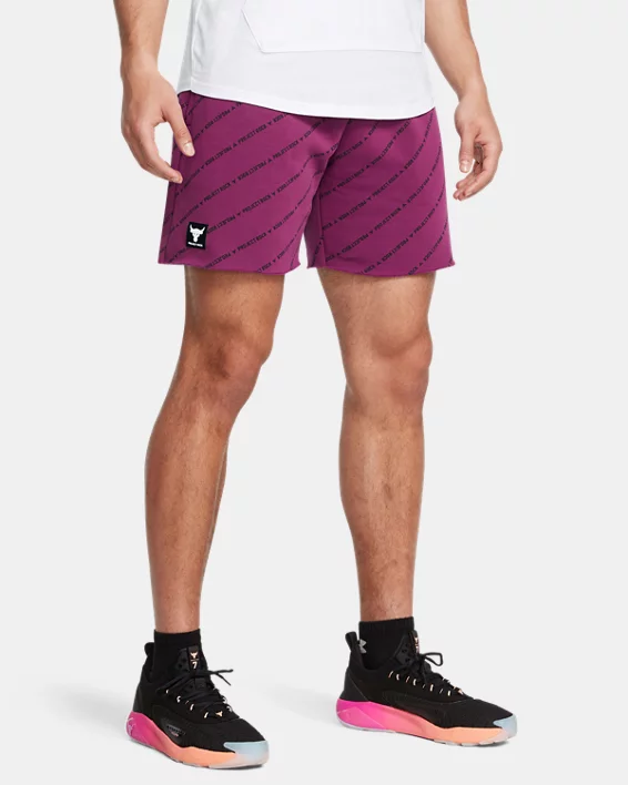 Under Armour Pantalón corto Project Rock Icon Fleece Printed Badge Of Honor para hombre