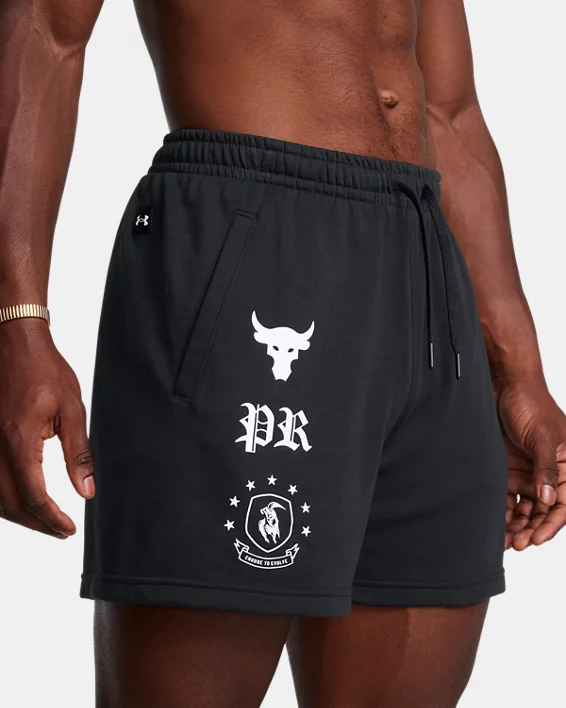 Under Armour Pantalón corto Project Rock Terry Fleece Badge Of Honor para hombre   En línea
