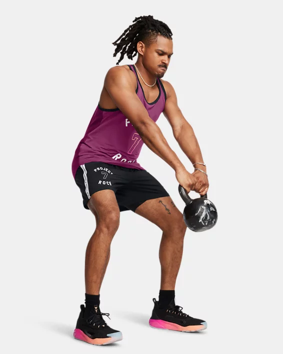 Under Armour Pantalón corto Project Rock Mesh Badge Of Honor para hombre   Venta caliente