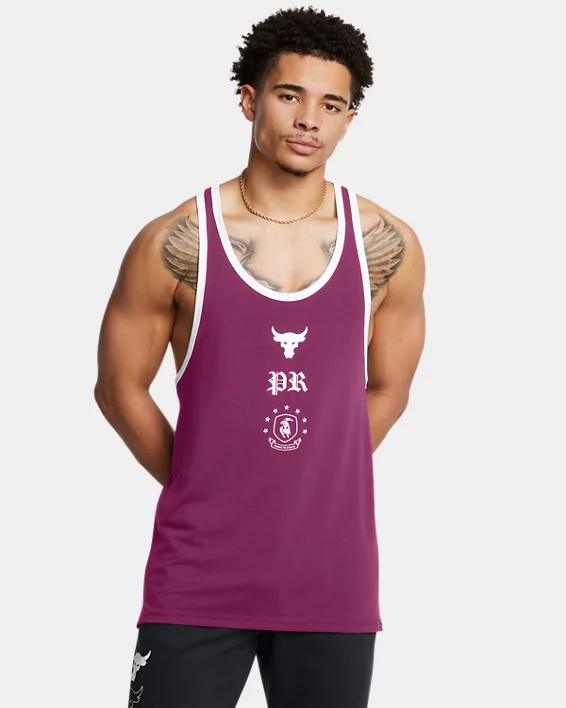 Under Armour Camiseta de tirantes Project Rock Badge Of Honor para hombre   Descuentos del mes