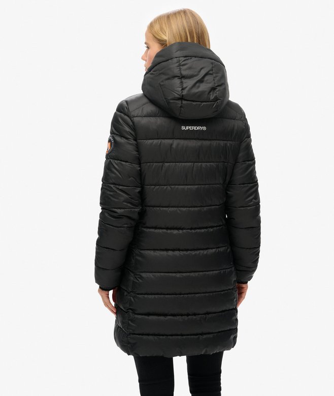 superdry Abrigo acolchado de largo medio con capucha Fuji Solo queda un día