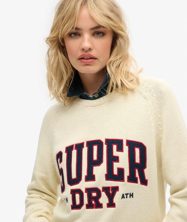 superdry Jersey gráfico holgado de punto con cuello redondo Precios de Black Friday