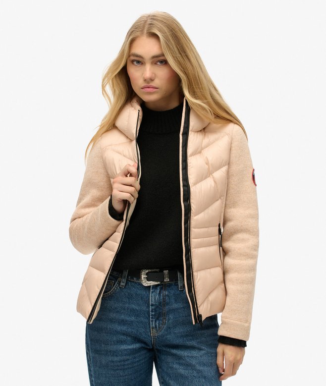 superdry Cazadora híbrida de punto con capucha Storm