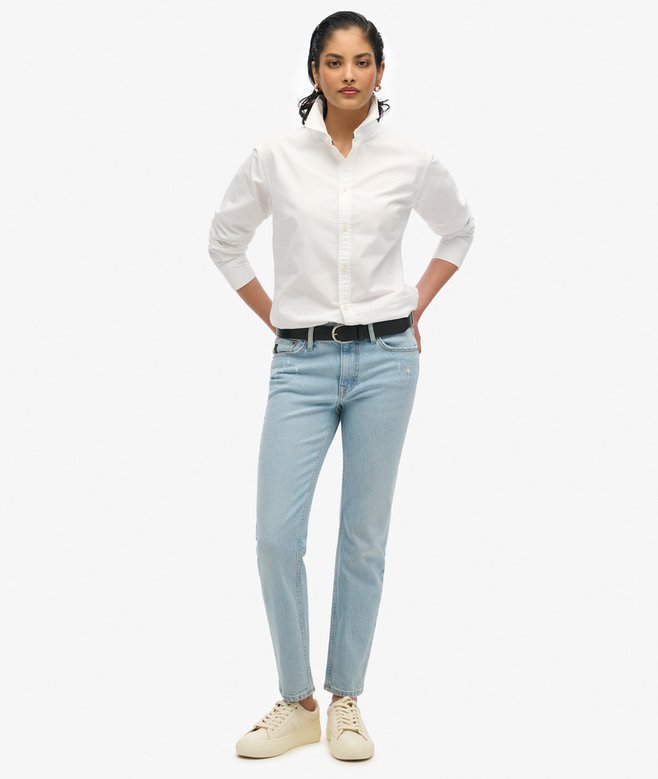 superdry Camisa Oxford de corte ajustado y manga larga Rebajas de fin de temporada