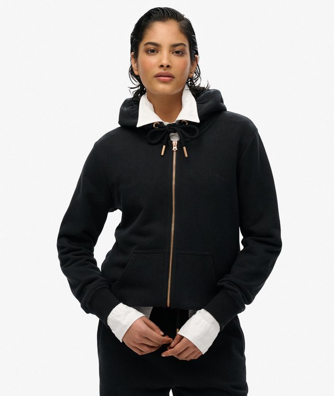 superdry Sudadera con capucha cremallera y logo Essential
