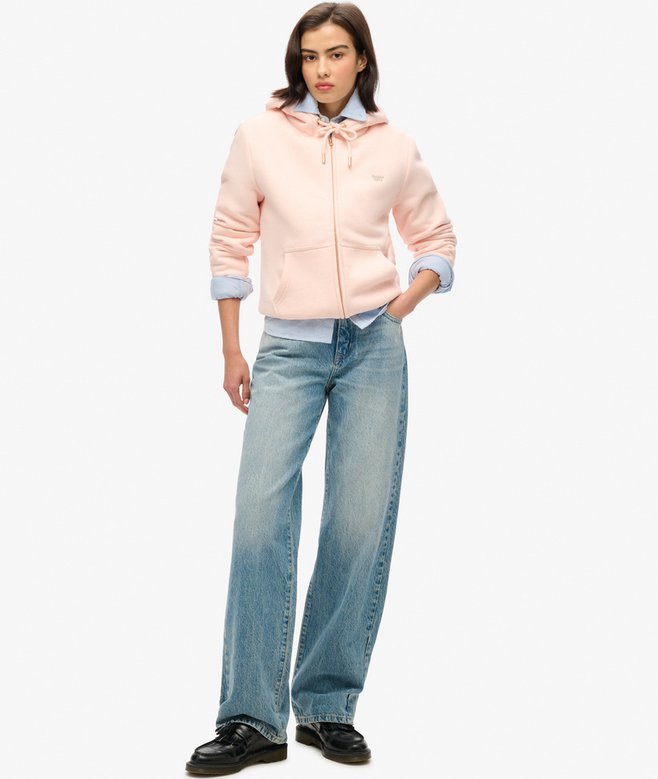 superdry Sudadera con capucha cremallera y forro de borreguillo Essential Mejor oferta