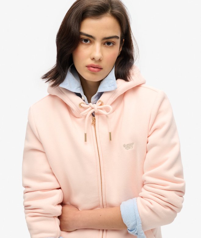 superdry Sudadera con capucha cremallera y forro de borreguillo Essential Mejor oferta
