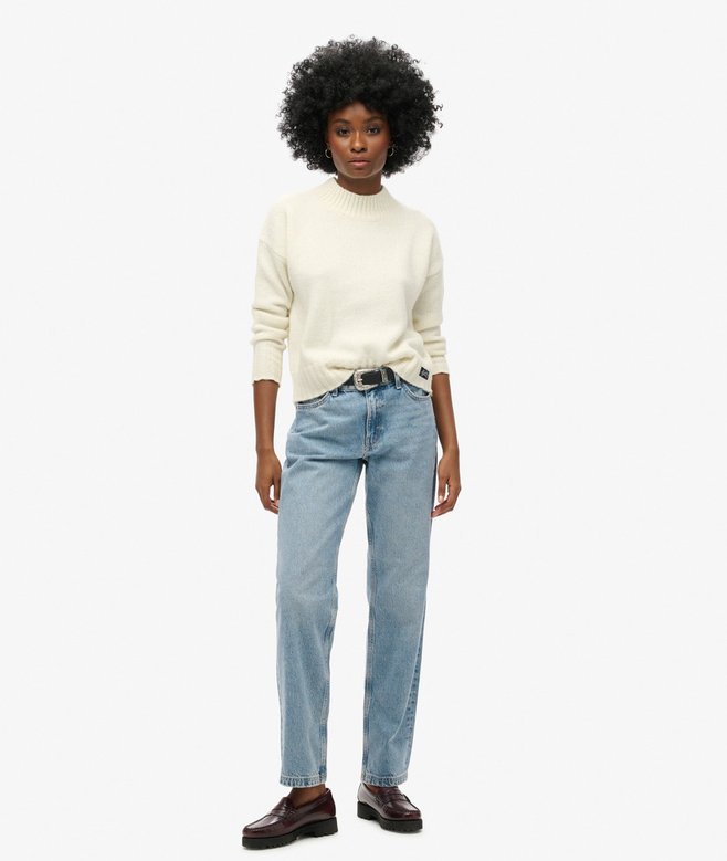 superdry Vaqueros de talle medio y pernera recta