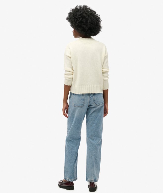 superdry Vaqueros de talle medio y pernera recta Rebajas online