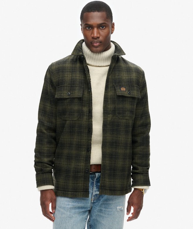 superdry Sobrecamisa a cuadros de lana forrada de tejido polar