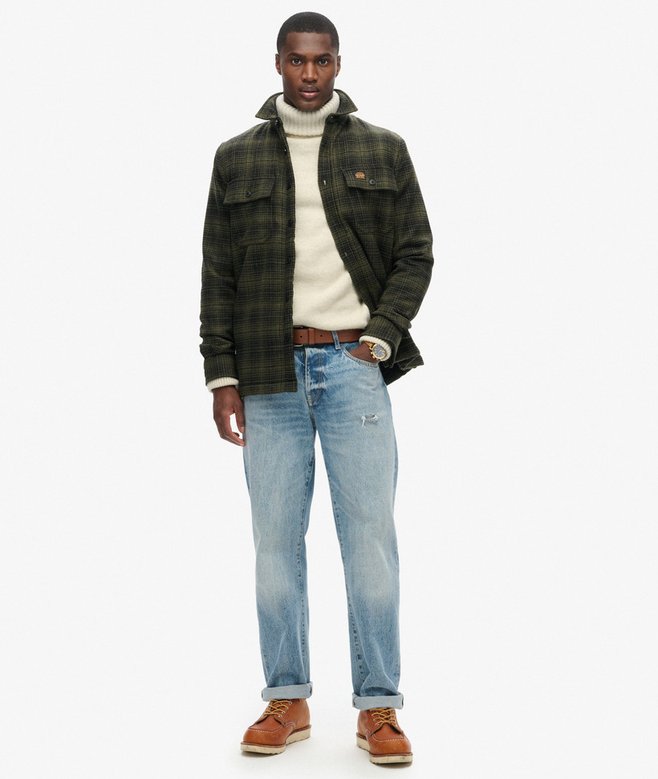 superdry Sobrecamisa a cuadros de lana forrada de tejido polar Oferta especial de fábrica