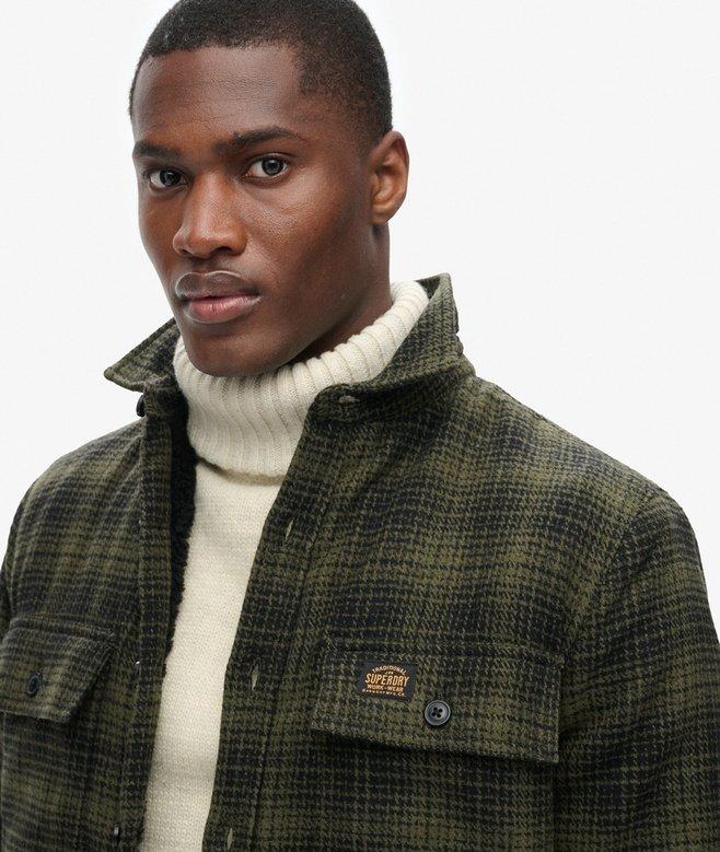 superdry Sobrecamisa a cuadros de lana forrada de tejido polar Oferta especial de fábrica