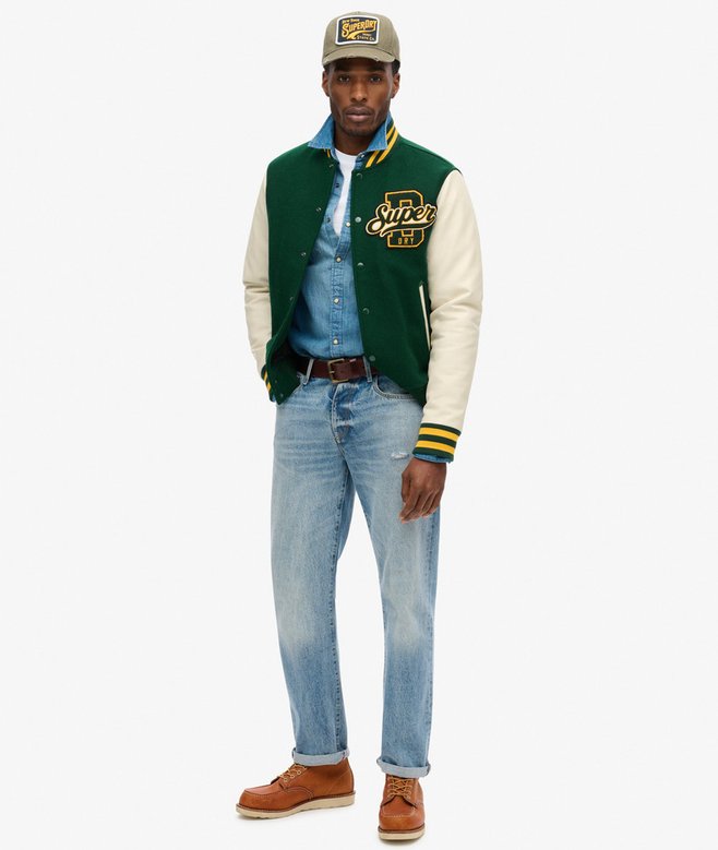 superdry Cazadora bómber de lana Varsity Grandes descuentos