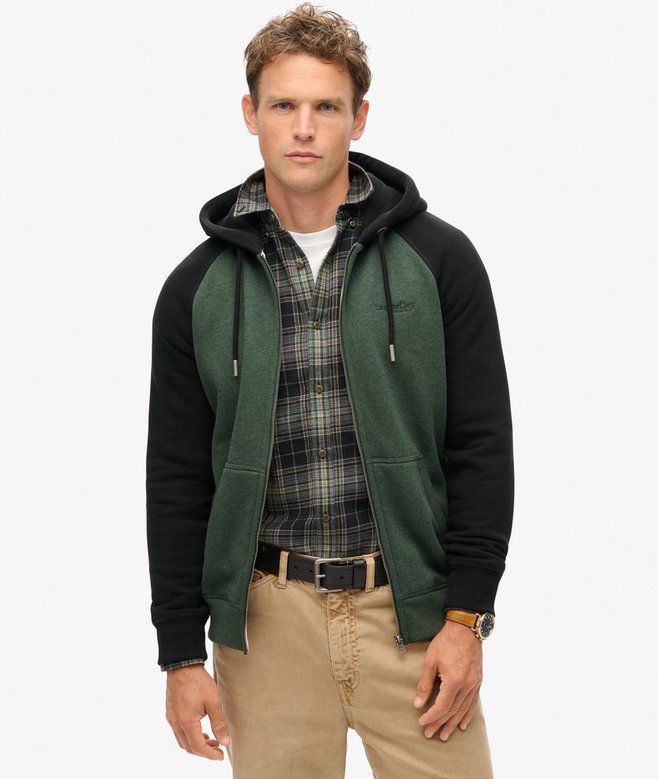 superdry Sudadera de béisbol con capucha y cremallera Essential