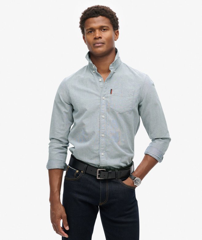 superdry Camisa Oxford de manga larga