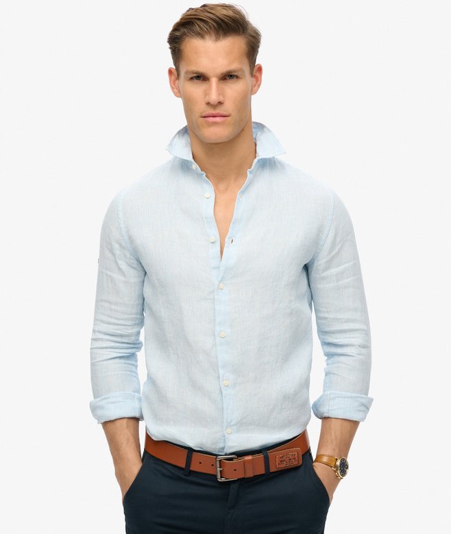 superdry Camisa de manga larga de lino informal