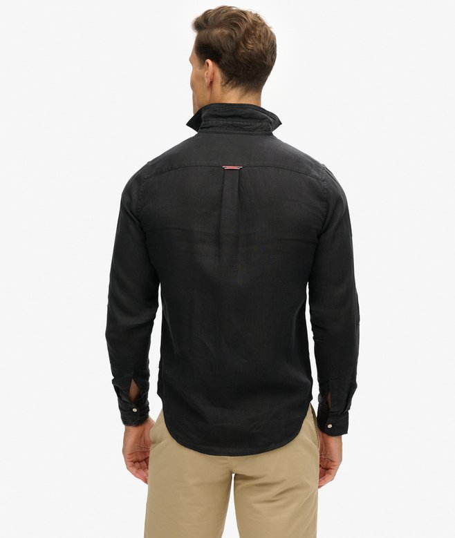 superdry Camisa de manga larga de lino informal Descuento por venta flash