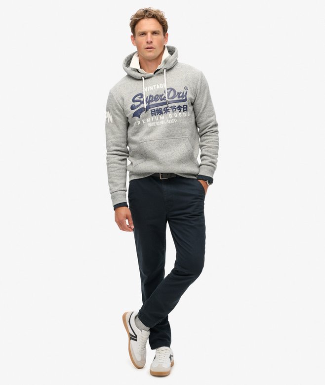 superdry Sudadera de algodón orgánico con capucha y logotipo Vintage Logo Rebajas de fin de temporada