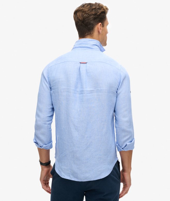 superdry Camisa de manga larga de lino informal Precio ultrabajo