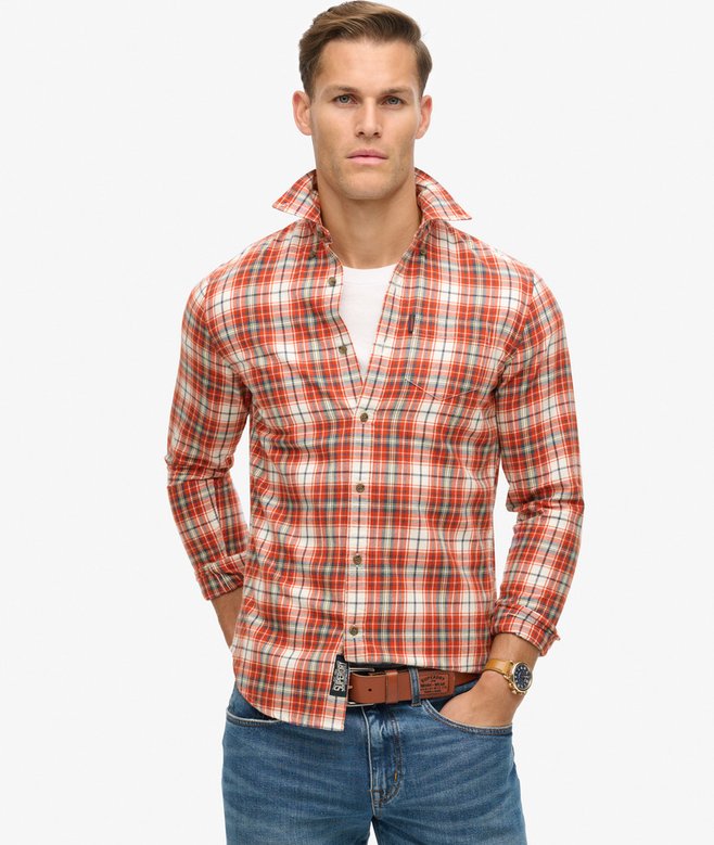 superdry Camisa de algodón orgánico a cuadros vintage