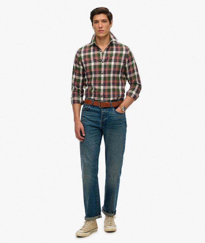 superdry Camisa de algodón orgánico a cuadros vintage Descuento