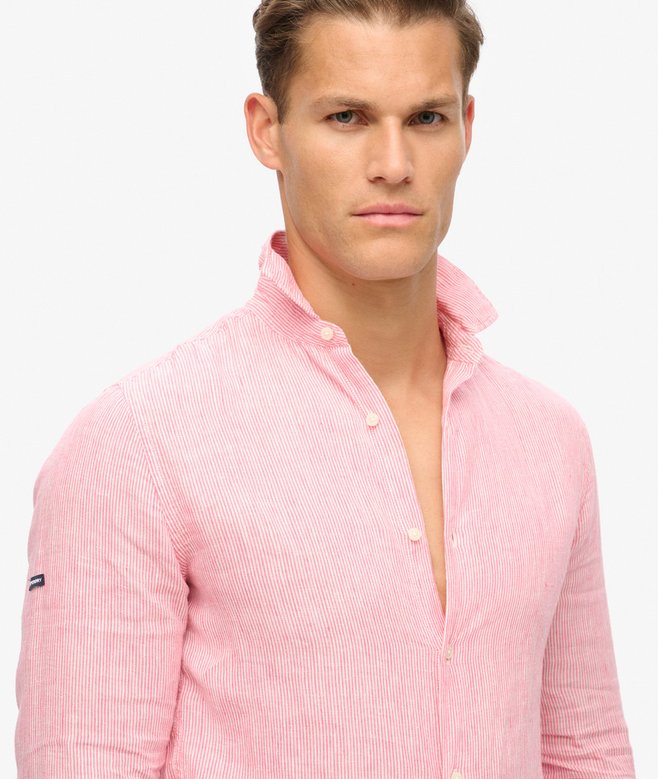 superdry Camisa de manga larga de lino informal Liquidación