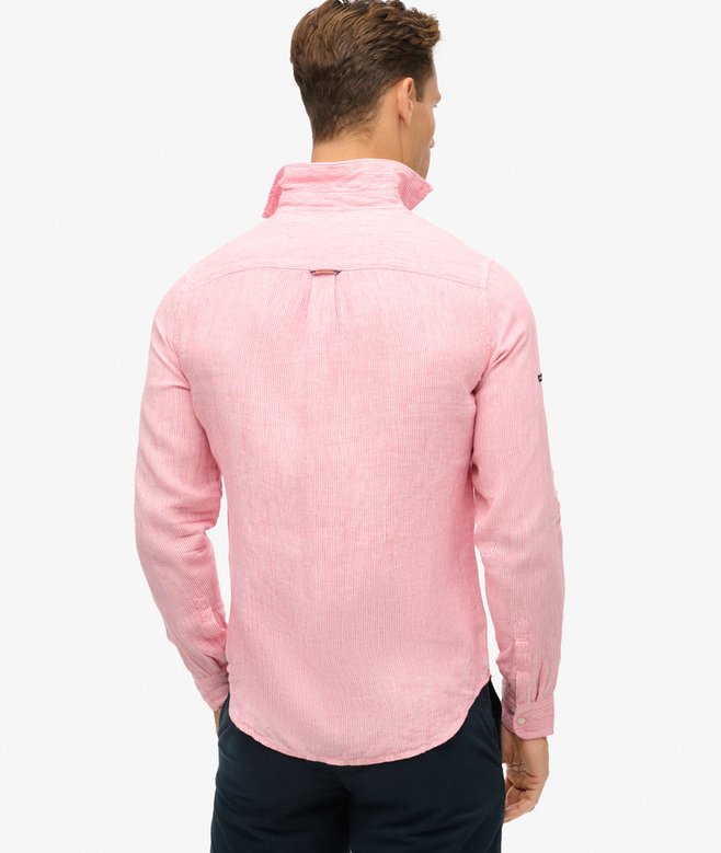 superdry Camisa de manga larga de lino informal Liquidación