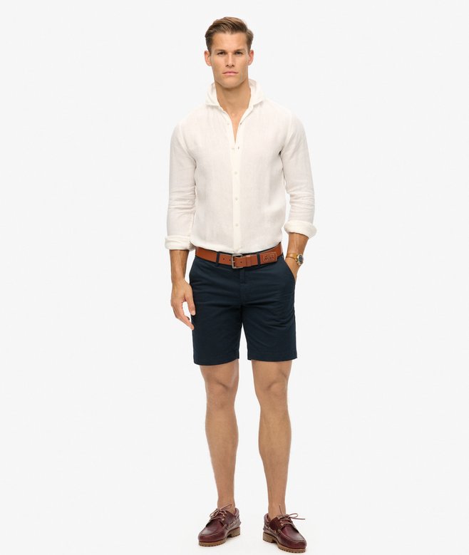 superdry Camisa de manga larga de lino informal Rebajas online