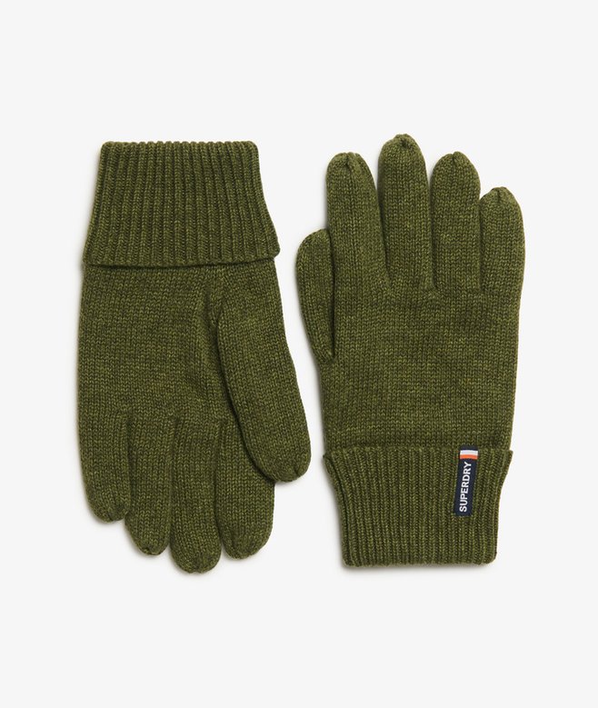 superdry Guantes de punto con logotipo Essential