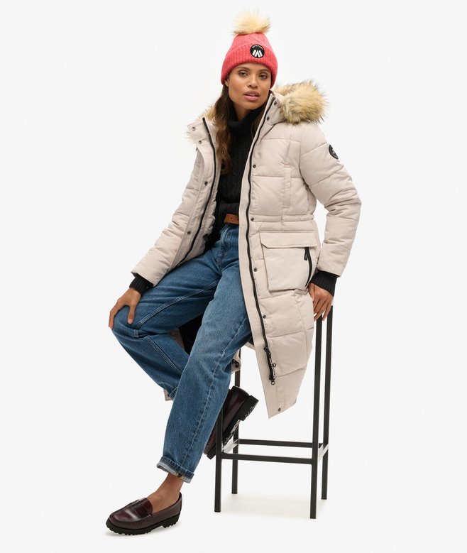 superdry Gorro de punto trenzado Luxe Superdescuento